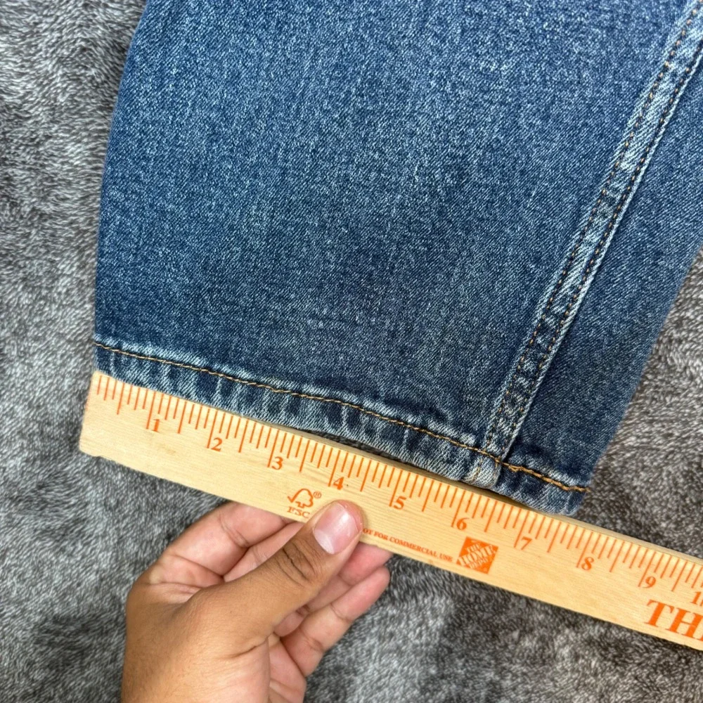 Levi's 505 Jeans Mens 38x30 Blue Regular Fit Straight Leg Distressed USA